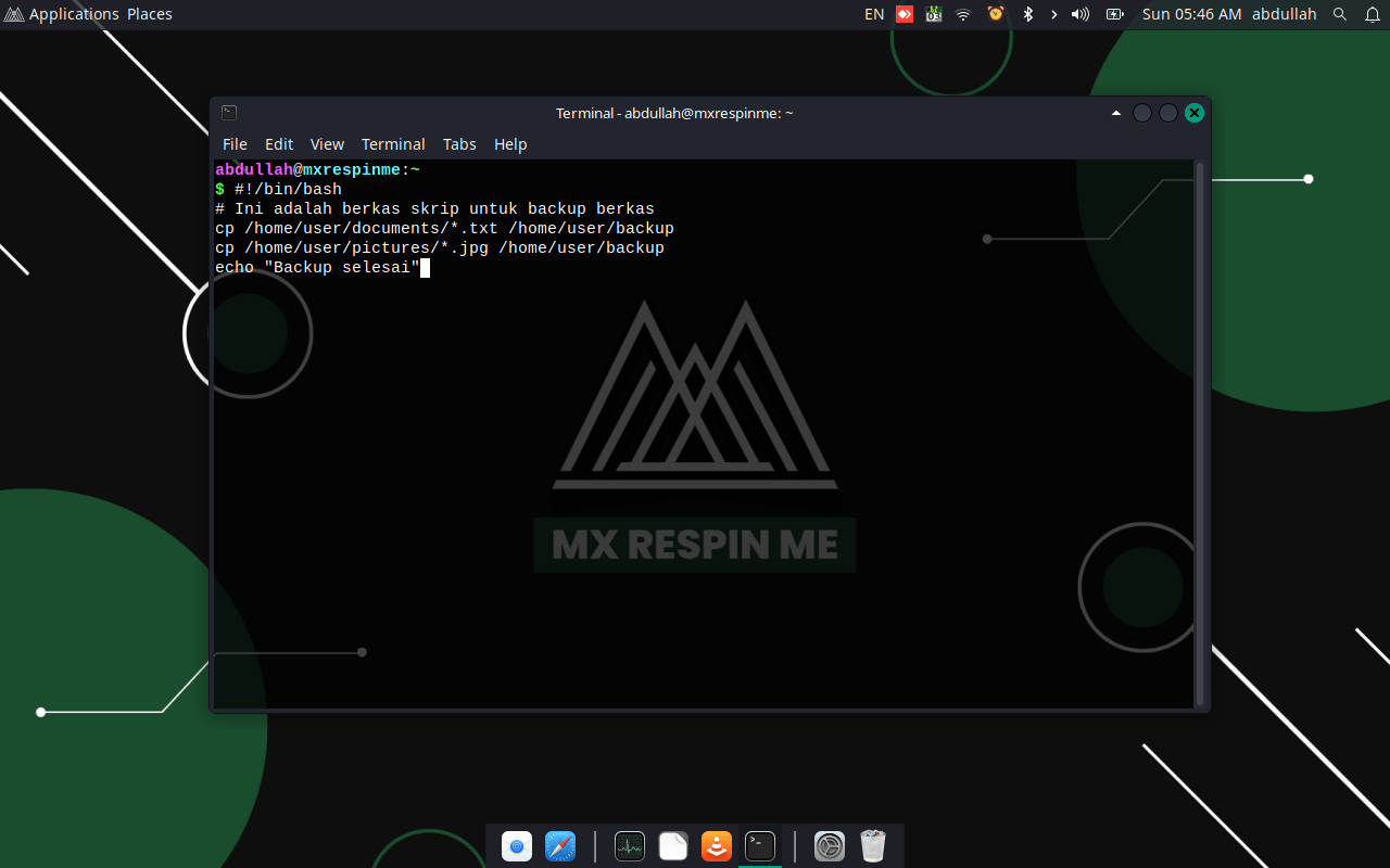 Menyimpan dan Menggunakan Perintah dalam Berkas Skrip di GNU/Linux