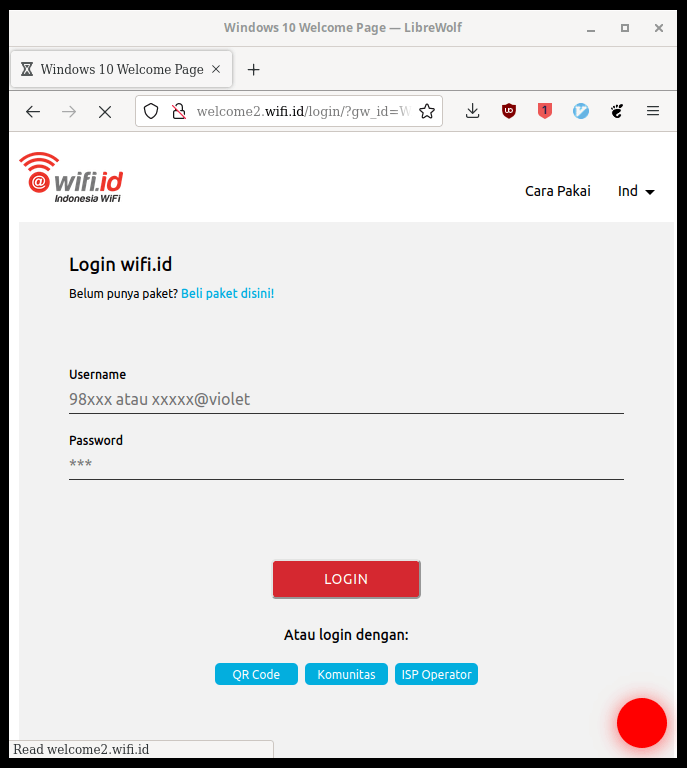 Menghubungkan Laptop ke Jaringan Wifi.id Melalui Terminal.