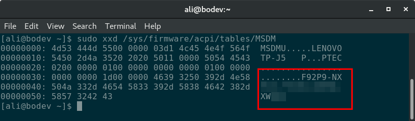 Cara Mendapatkan Product Key Windows dari GNU/Linux 3 situsali oemsn ss2