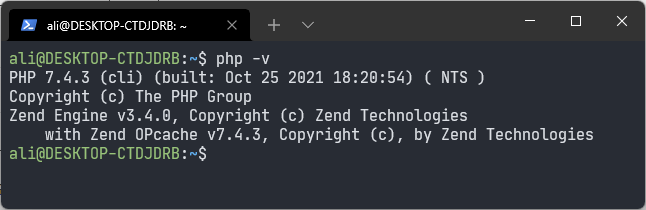 PHP in WSL