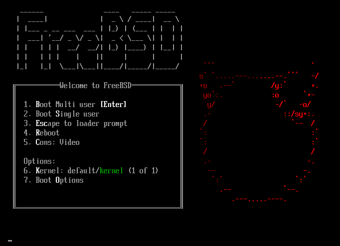 FreeBSD 13.0 boot loader screenshot
